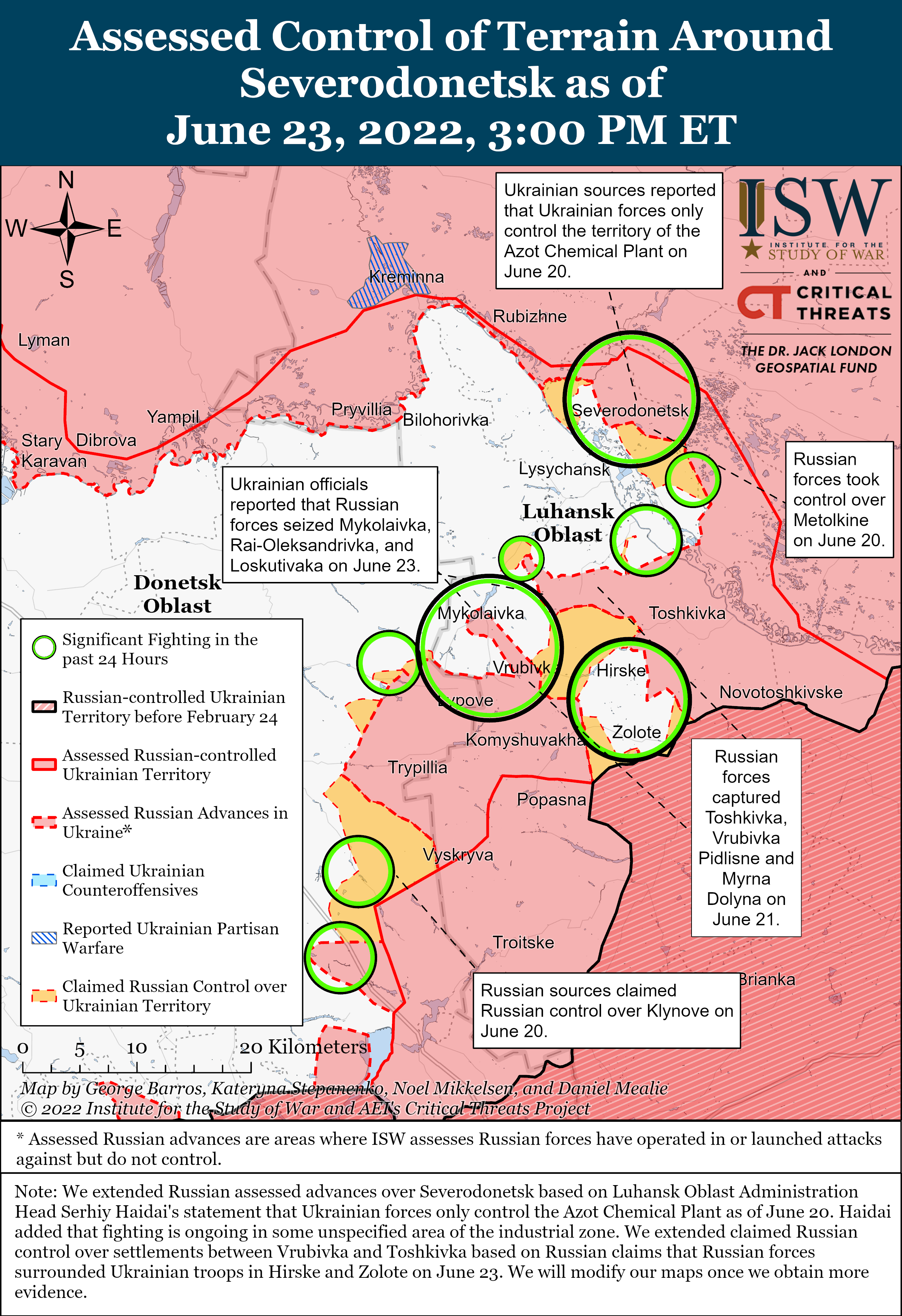 Russian Offensive Campaign Assessment, June 23 | Institute For The ...